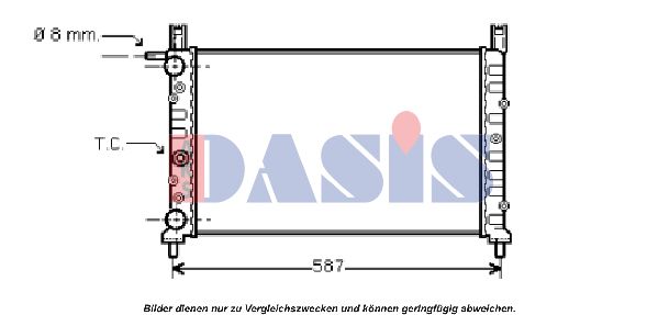 AKS DASIS Radiaator,mootorijahutus 080190N